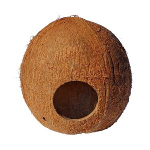 Domek kryjówka z 3/4 łupiny orzecha kokosowego