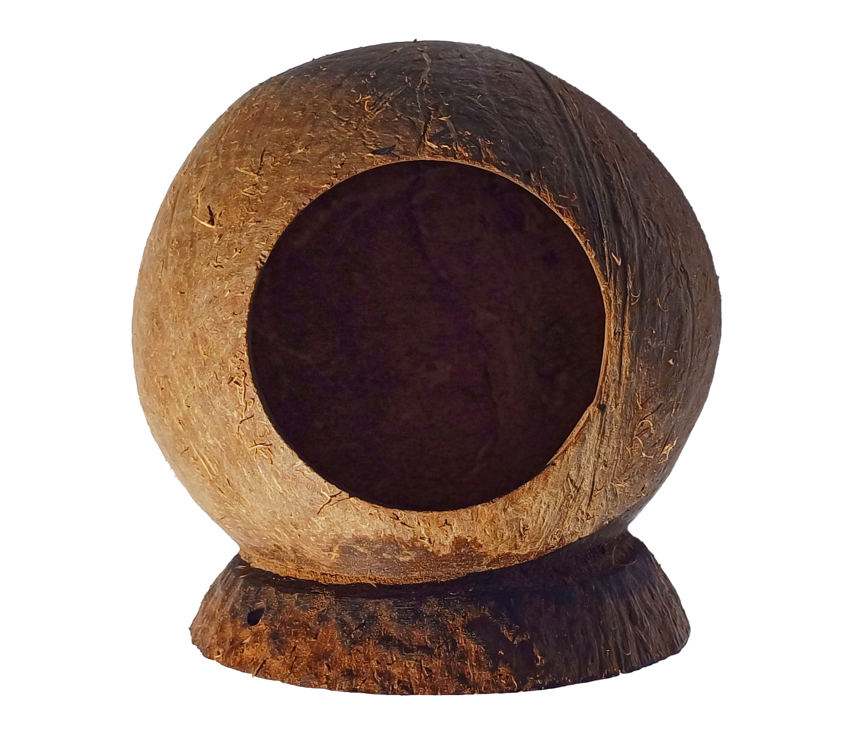 Domek kryjówka z całej łupiny orzecha kokosowego