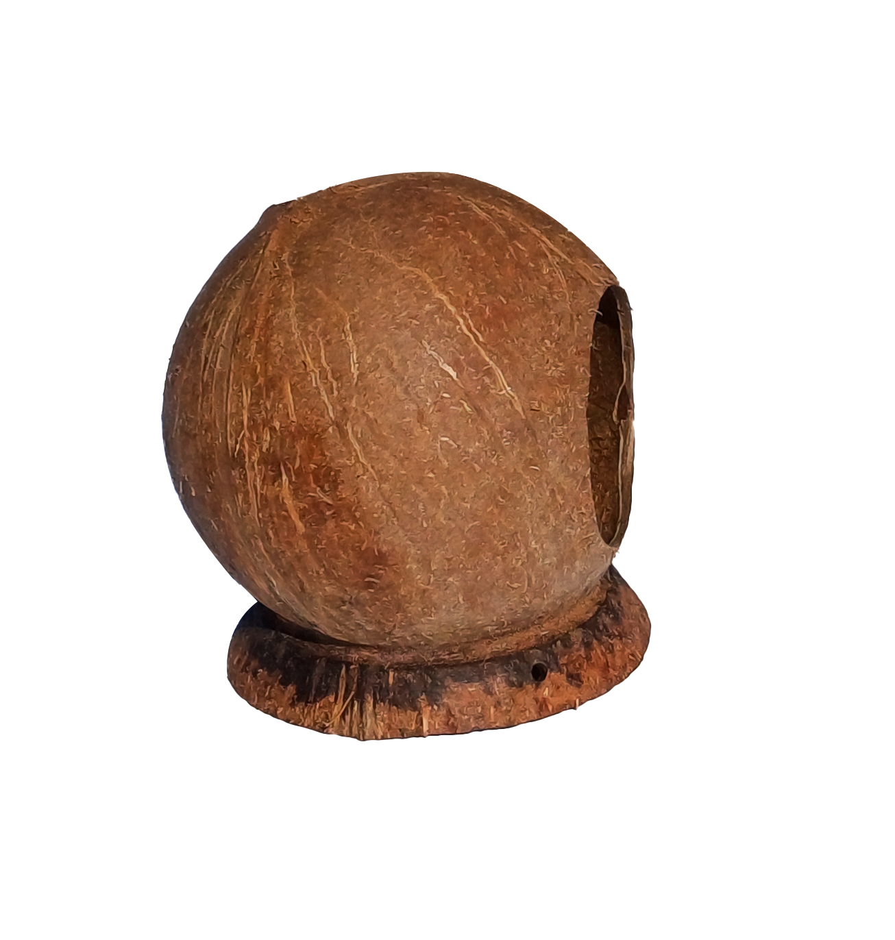 Domek kryjówka z całej łupiny orzecha kokosowego - obrazek 2