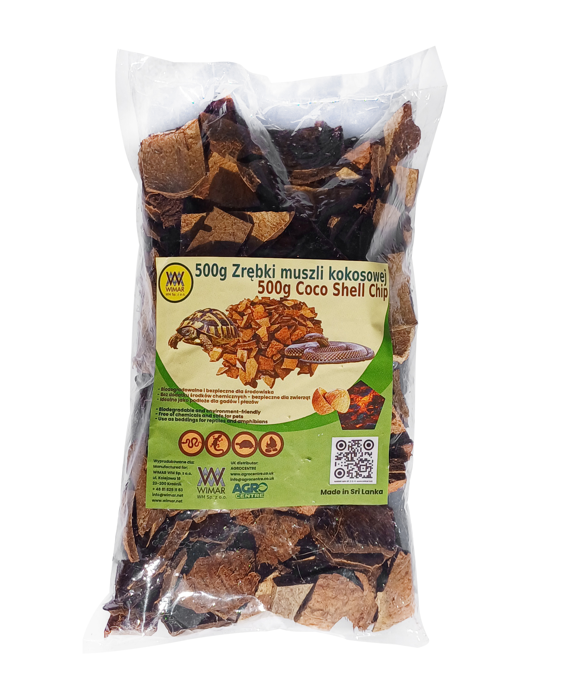 Kawałki łupin orzecha kokosowego 0,5kg